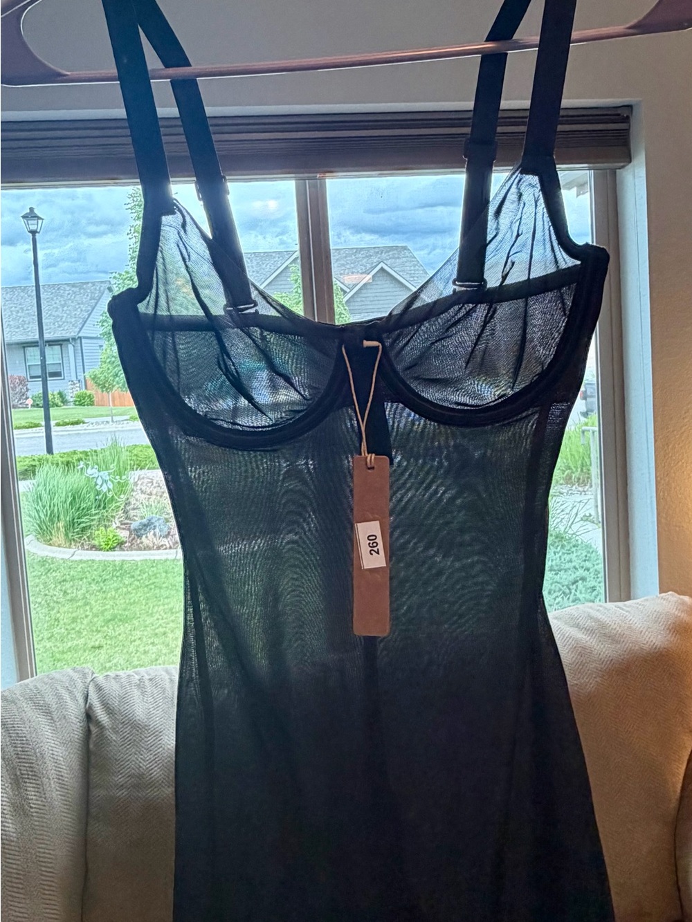 SKIMS No Show Shapewear Unlined Demi Full-Length Catsuit - NWT - Onyx - XXS